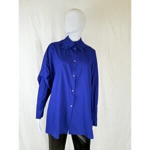 Vintage 1990 Romeo Gigli oversized long blouse with collar detail. Archival.